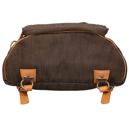 PORTER Herringbone Canvas Backpack Brown Size ONE SIZE