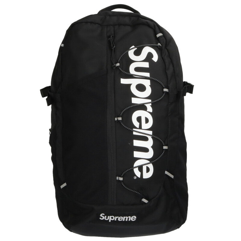 SUPREME 17SS Logo Nylon Backpack Black Size ONE SIZE