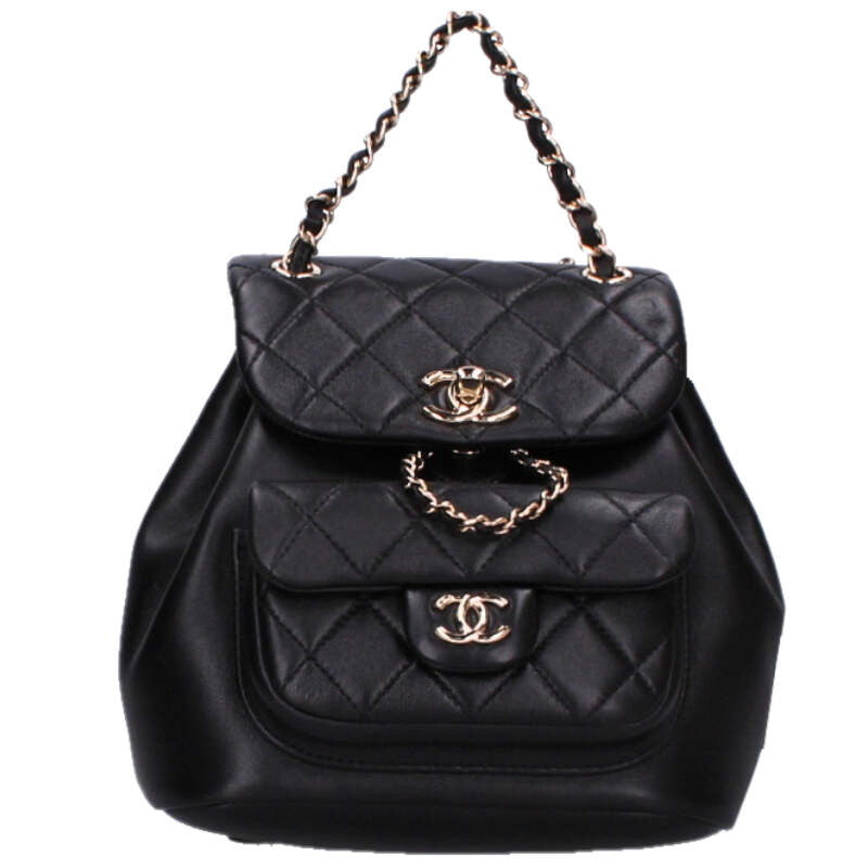 CHANEL Matelasse Coco Mark Lambskin Backpack Size ONE SIZE