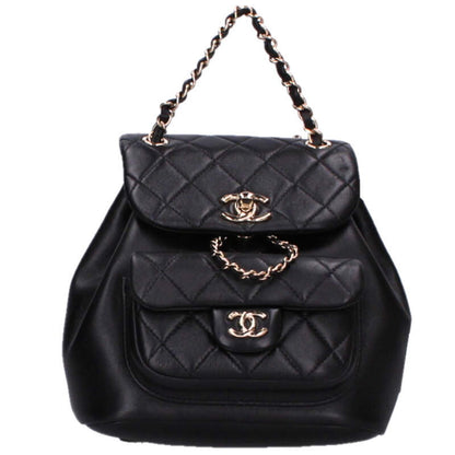CHANEL Matelasse Coco Mark Lambskin Backpack Size ONE SIZE