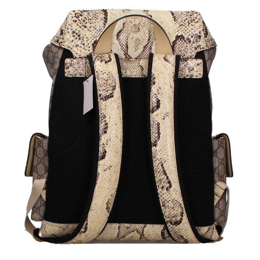 GUCCI Double G Python Backpack Brown Size ONE SIZE