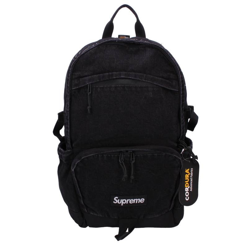 SUPREME 25AW Box Logo Denim Backpack Black
