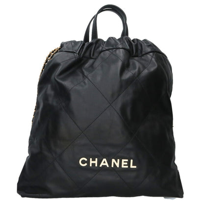 CHANEL 22 Calfskin Chain Leather Backpack Size ONE SIZE