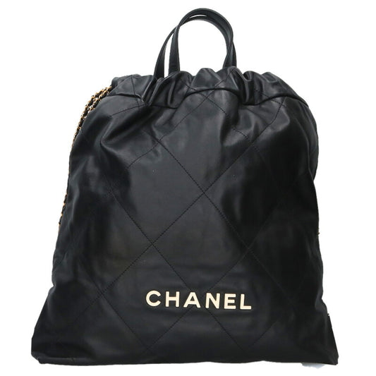 CHANEL 22 Calfskin Chain Leather Backpack Size ONE SIZE
