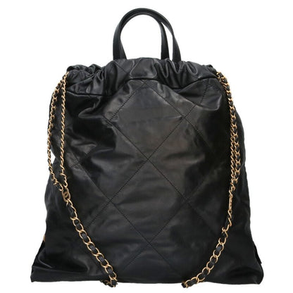 CHANEL 22 Calfskin Chain Leather Backpack Size ONE SIZE