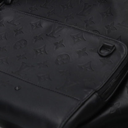 LOUISVUITTON Monogram Leather Backpack Black Size ONE SIZE