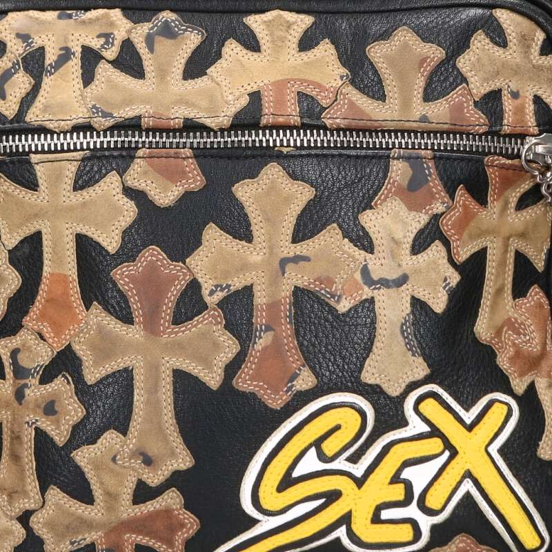 Chrome Hearts 7th Grade Cemetery Cross Camo Leather Backpack