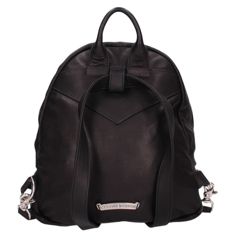 Chrome Hearts Heart Leather Backpack Black Size ONE SIZE