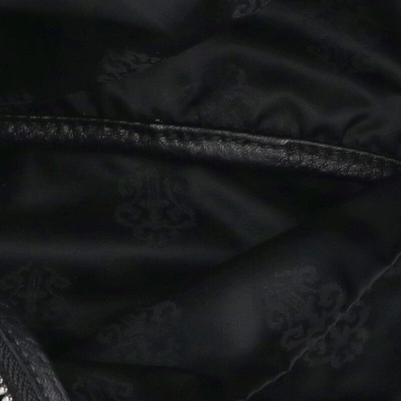 Chrome Hearts Heart Leather Backpack Black Size ONE SIZE