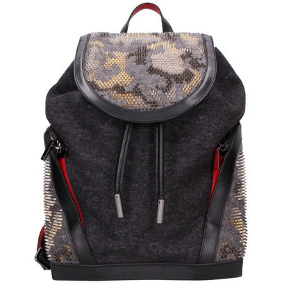 Christian Louboutin Explorafunk Backpack Gray Size ONE SIZE