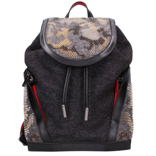 Christian Louboutin Explorafunk Backpack Gray Size ONE SIZE