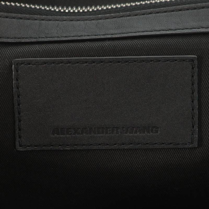 ALEXANDER WANG WALLIE Leather Backpack Black Size ONE SIZE