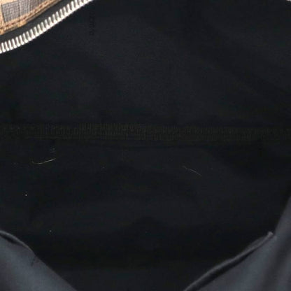 FENDI Zucca Nylon Leather Panel Backpack Black Size ONE SIZE