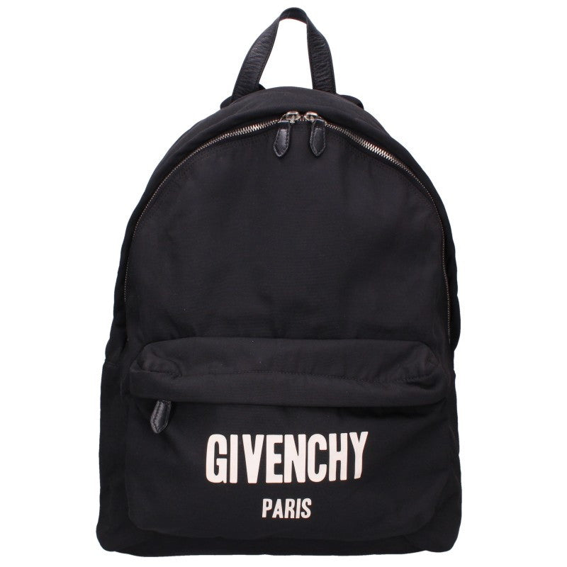 GIVENCHY Logo Nylon Backpack Black & White Size ONE SIZE