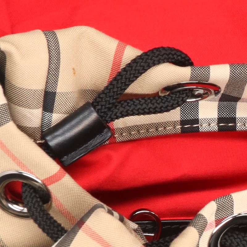 Burberry Rubber Logo Nova Check Backpack Beige Size ONE SIZE