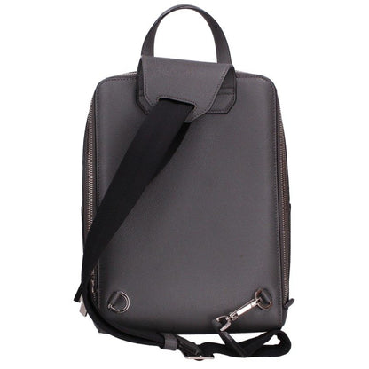 Valextra V-Line One Shoulder Backpack Gray