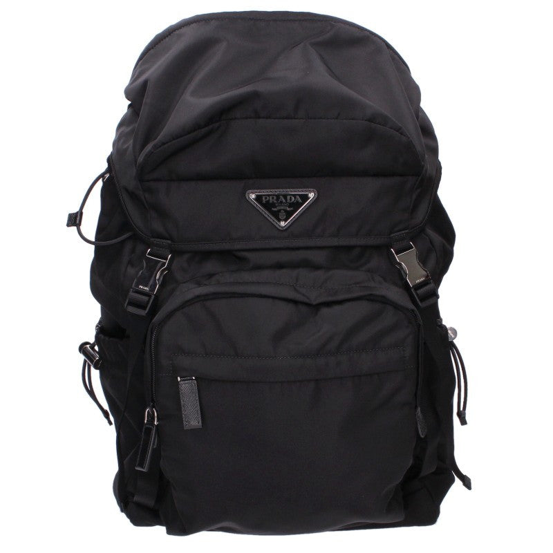 PRADA Nylon Triangle Logo Plate Backpack Size ONE SIZE