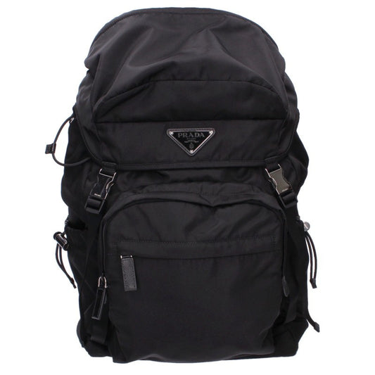 PRADA Nylon Triangle Logo Plate Backpack Size ONE SIZE