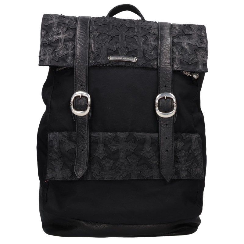 Chrome Hearts Cemetery Cross Backpack Black Size ONE SIZE