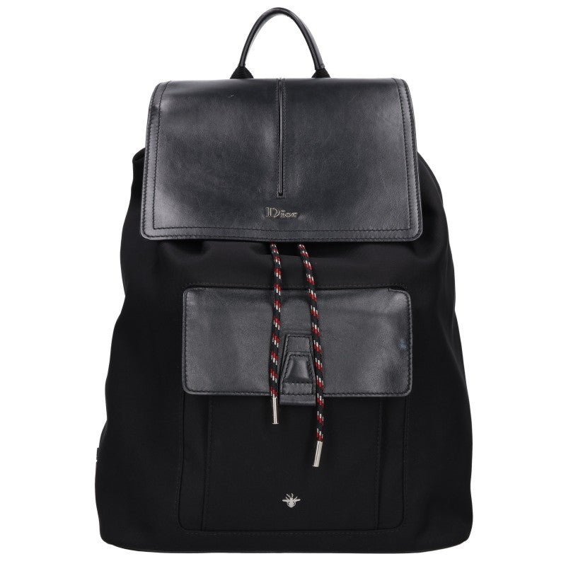 Dior HOMME Motion Canvas Leather Backpack Black