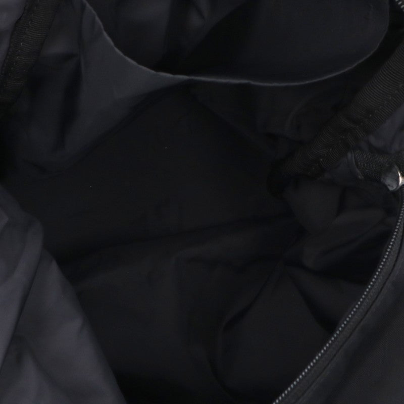 BALENCIAGA Wheel Logo Embroidered Nylon Backpack Black