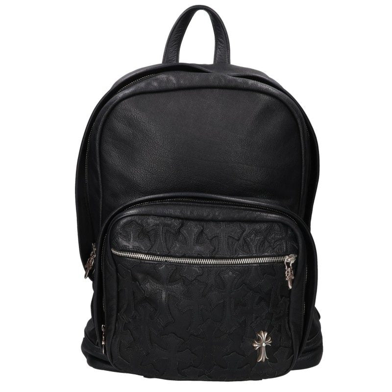 Chrome Hearts Cemetery Cross Patch Leather Backpack