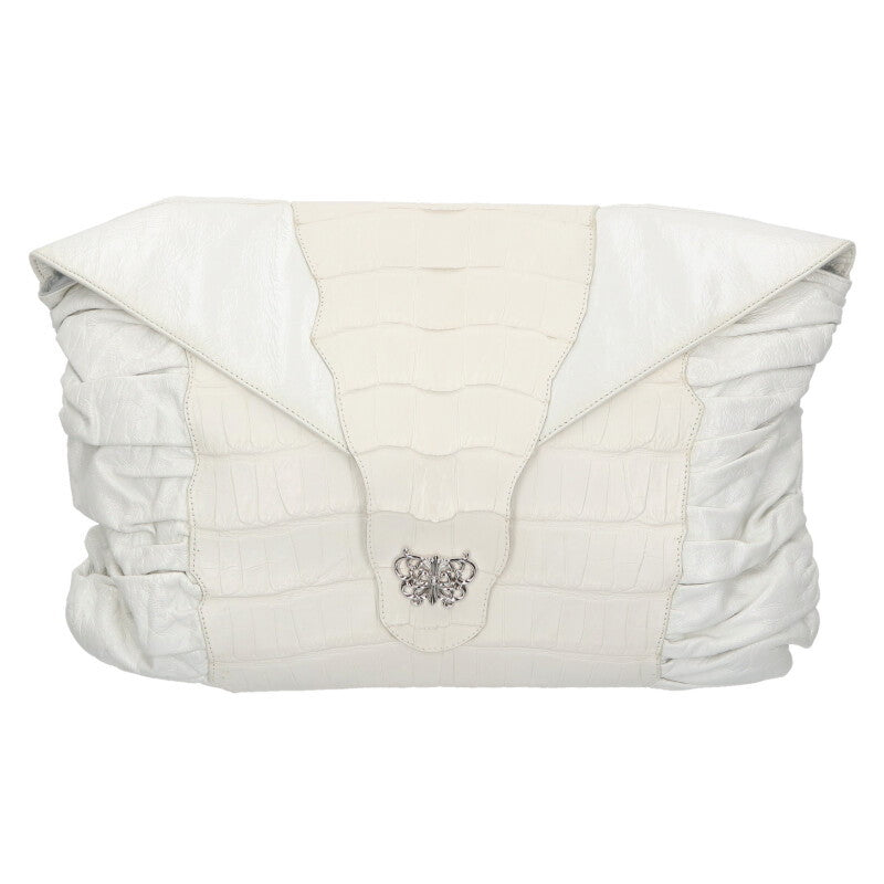 Chrome Hearts White/Silver Butterfly Alligator Size ONE SIZE
