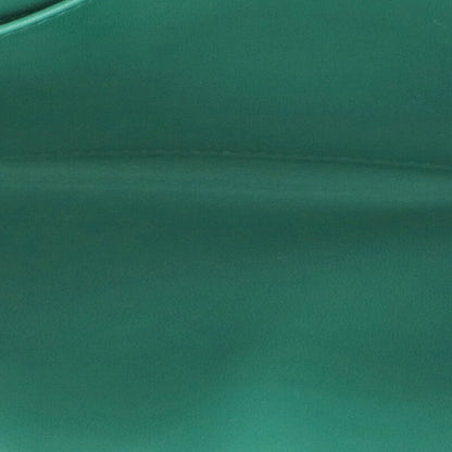 HERMES Cinhetic Chevre Clutch Bag Green/Silver Size ONE SIZE