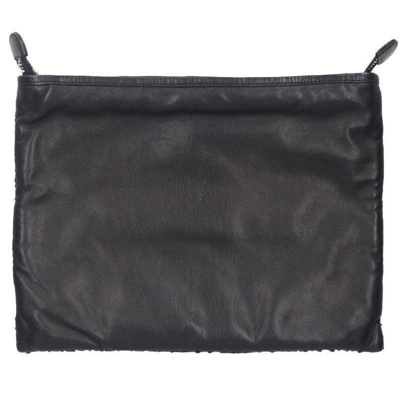 Chrome Hearts Dagger Zip Leather Clutch Bag Size ONE SIZE