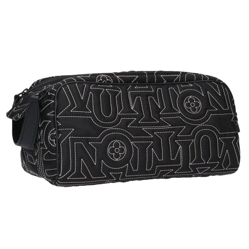 LOUISVUITTON LV Snow Dopp Kit Clutch Bag Black Size ONE SIZE