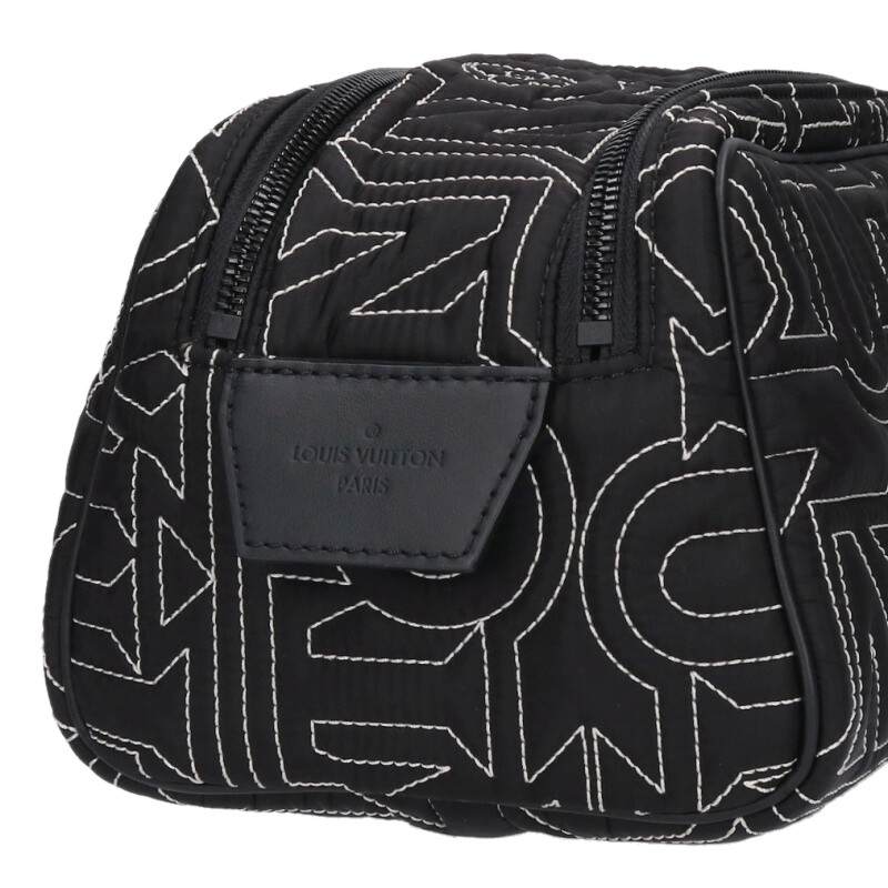 LOUISVUITTON LV Snow Dopp Kit Clutch Bag Black Size ONE SIZE