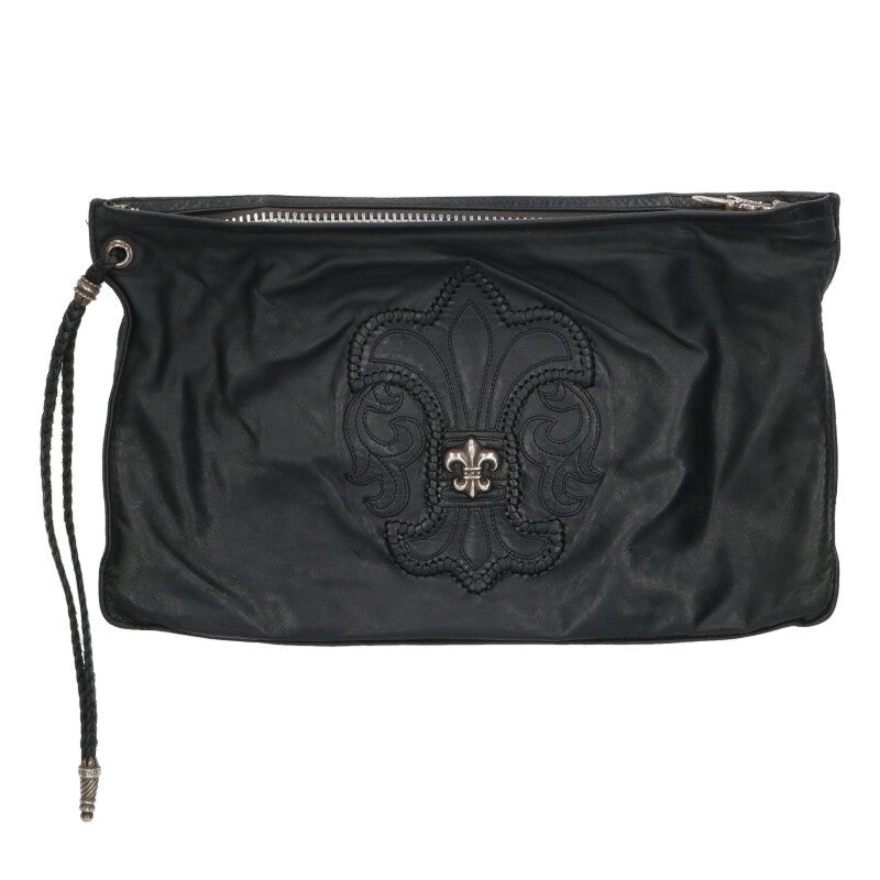 Chrome Hearts BS Flare Flat Bag Leather Clutch Size ONE SIZE