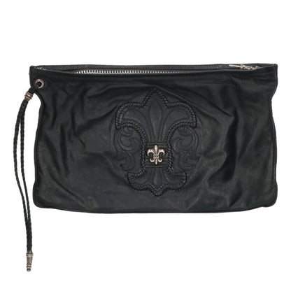 Chrome Hearts BS Flare Flat Bag Leather Clutch Size ONE SIZE