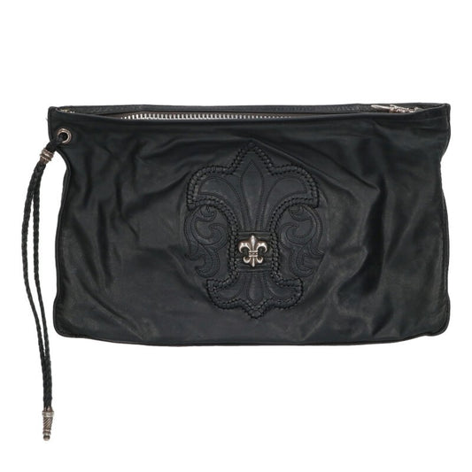 Chrome Hearts BS Flare Flat Bag Leather Clutch Size ONE SIZE