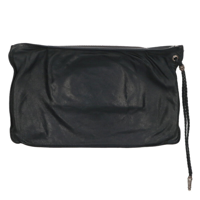 Chrome Hearts BS Flare Flat Bag Leather Clutch Size ONE SIZE