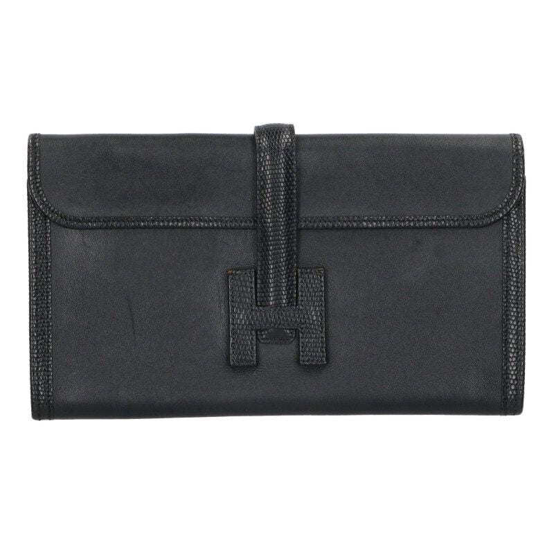 HERMES Jige Elan 29 Epsom Lizard Clutch Bag Size ONE SIZE