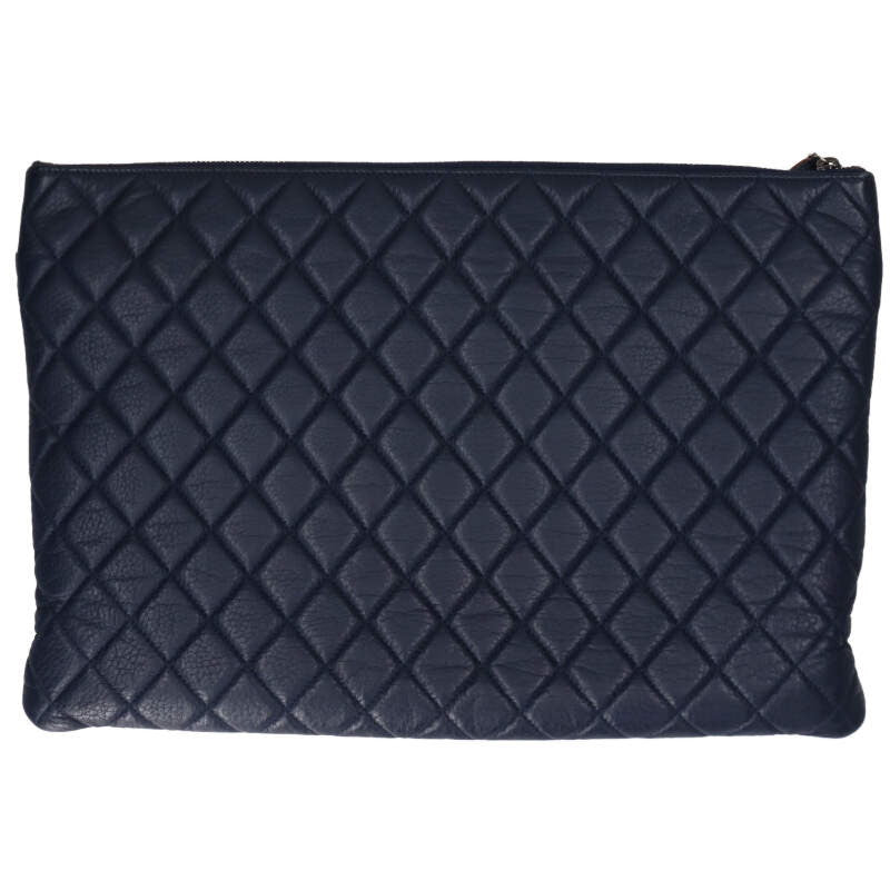 CHANEL Matelasse Coco Mark Lambskin Clutch Bag Size ONE SIZE