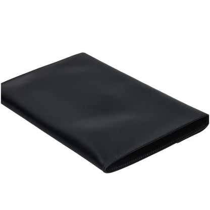 HERMES Pochette Rio Leather Clutch Bag Black Size ONE SIZE