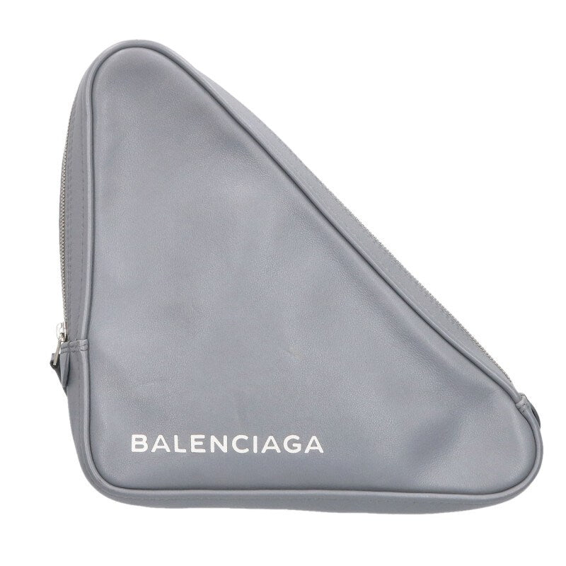 BALENCIAGA 476976 Triangle Logo Print Clutch Size ONE SIZE