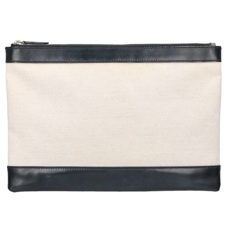 BALENCIAGA 373834 Navy Clip Canvas Leather Size ONE SIZE