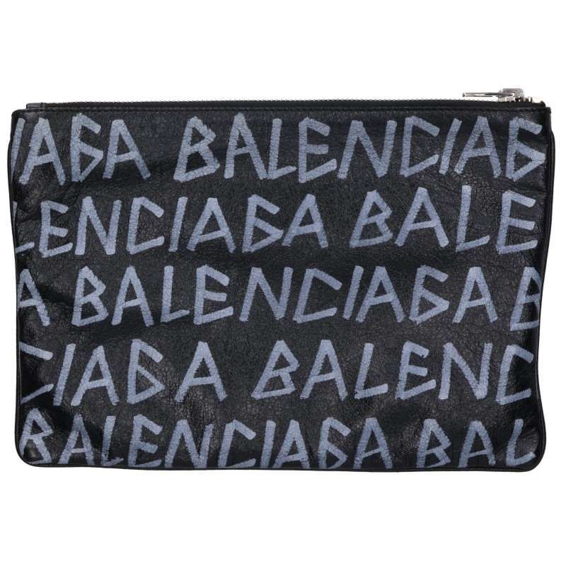 BALENCIAGA 535532 Graphic Logo Clutch Bag Size ONE SIZE