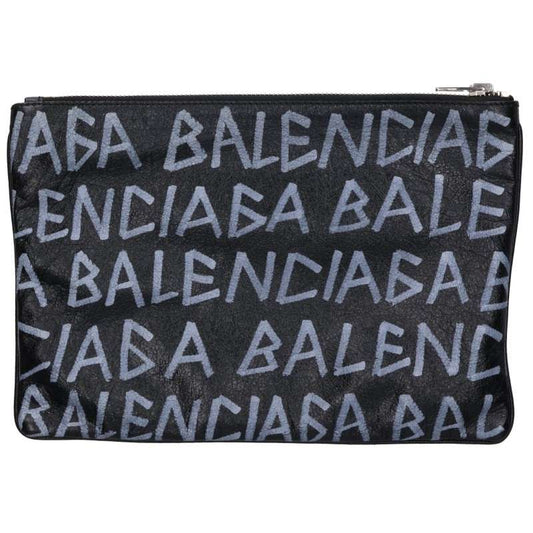 BALENCIAGA 535532 Graphic Logo Clutch Bag Size ONE SIZE