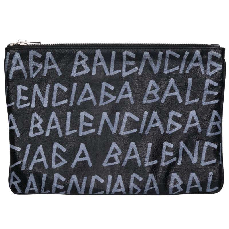 BALENCIAGA 535532 Graphic Logo Clutch Bag Size ONE SIZE