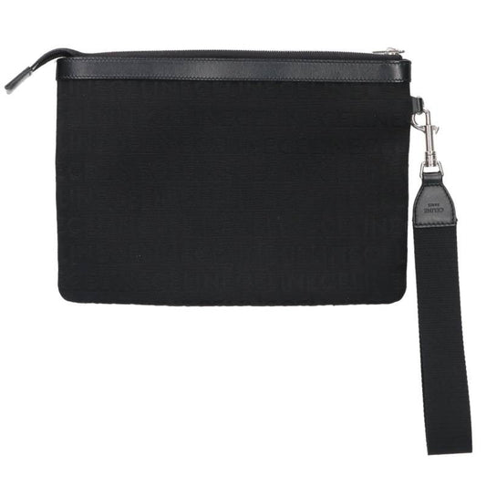 CELINE Logo Strap Pouch Clutch Bag Black ONE Size ONE SIZE