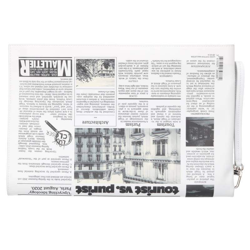 LOUISVUITTON Newspaper All-Over Print Leather Size ONE SIZE