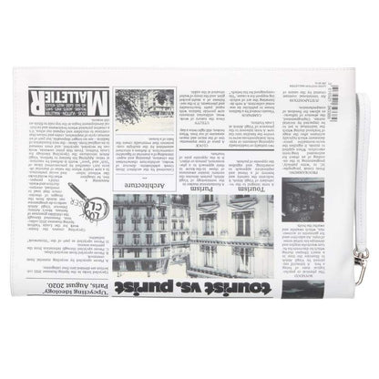 LOUISVUITTON Newspaper All-Over Print Leather Size ONE SIZE