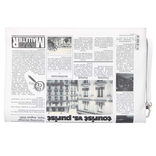 LOUISVUITTON Newspaper All-Over Print Leather Size ONE SIZE