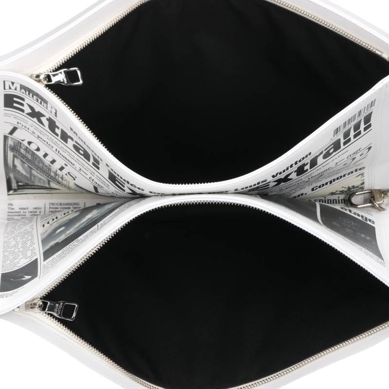 LOUISVUITTON Newspaper All-Over Print Leather Size ONE SIZE
