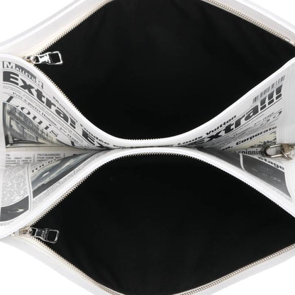 LOUISVUITTON Newspaper All-Over Print Leather Size ONE SIZE