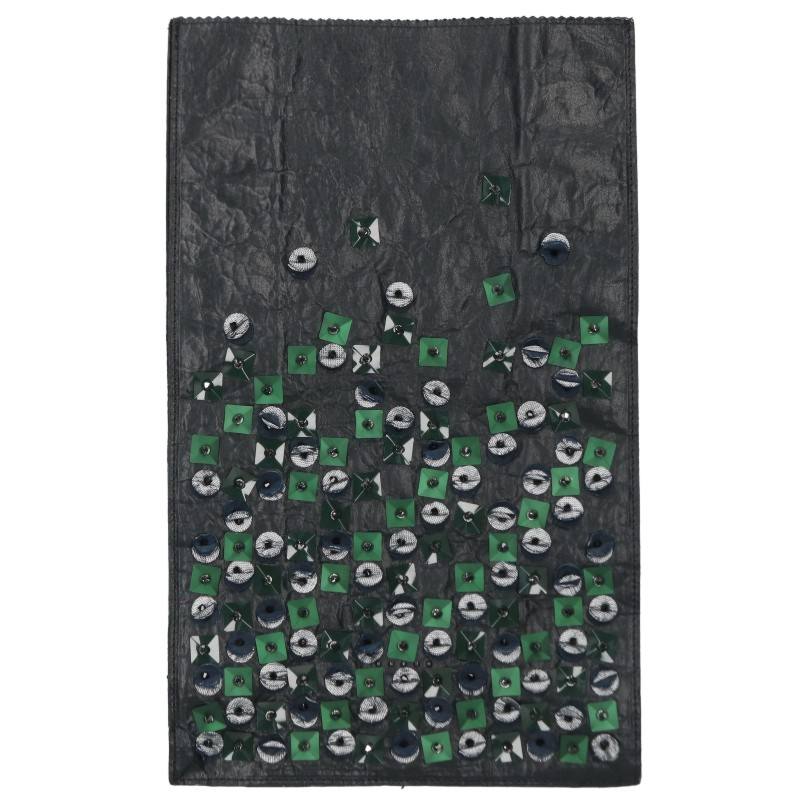 DUREN BREAD BAG Clutch Bag Black/Green/Silver